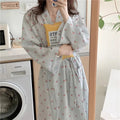 Small Fresh Sweet Plaid Cherry Robe Nightgown Female | SAMAG