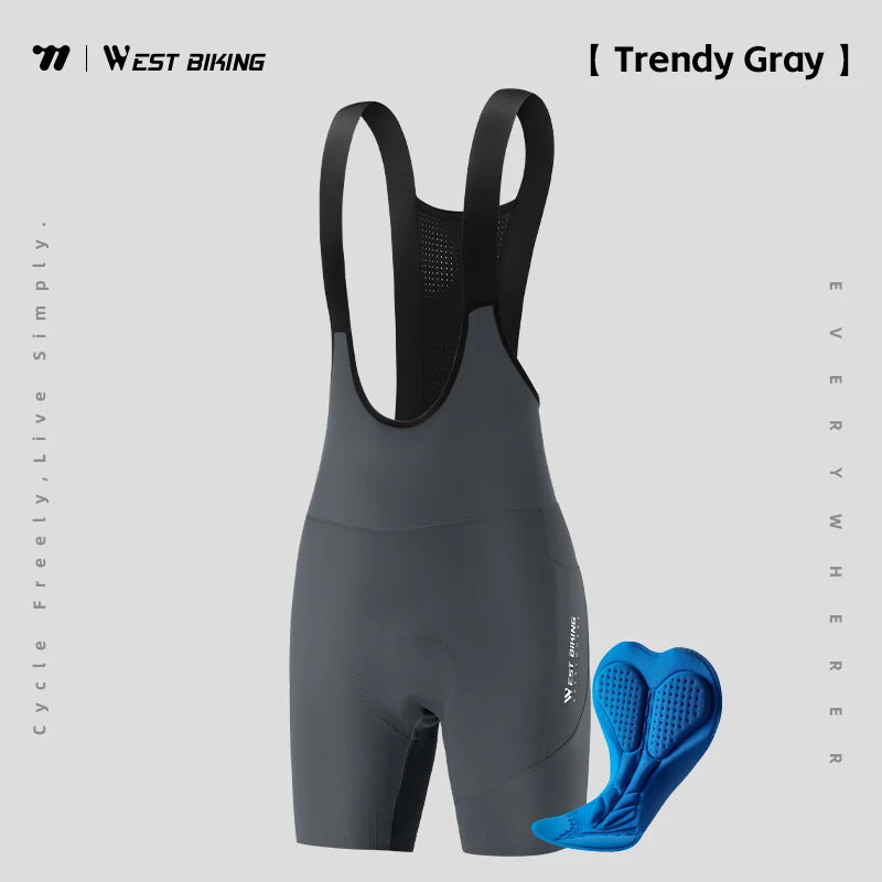 WEST BIKING Men Cycling Shorts With Pockets Anti Slip 4-Way Stretch Sponge Pad Men's Shorts Quick Dry Soft Gravel Women's Shorts