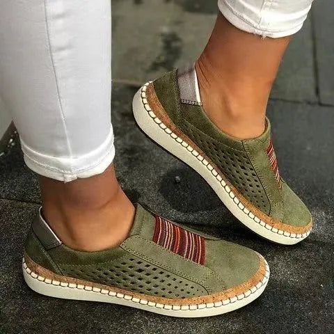 New Plus Size Shoes for Women 35-43 Autumn Spring Wedge Sneakers Vulcanized Shoes Breathable Comfortable Non-slip Loafers Women