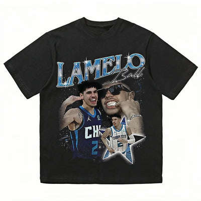 Summer Basketball Star Classic Print T - Shirt Men Women | SAMAG