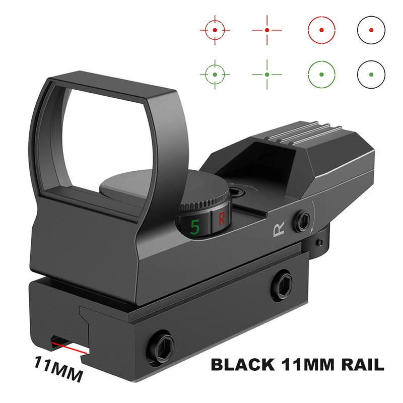 Hot 20mm Rail Riflescope Hunting Optics Holographic Red Dot Sight Reflex 4 Reticle Scope Collimator Sight