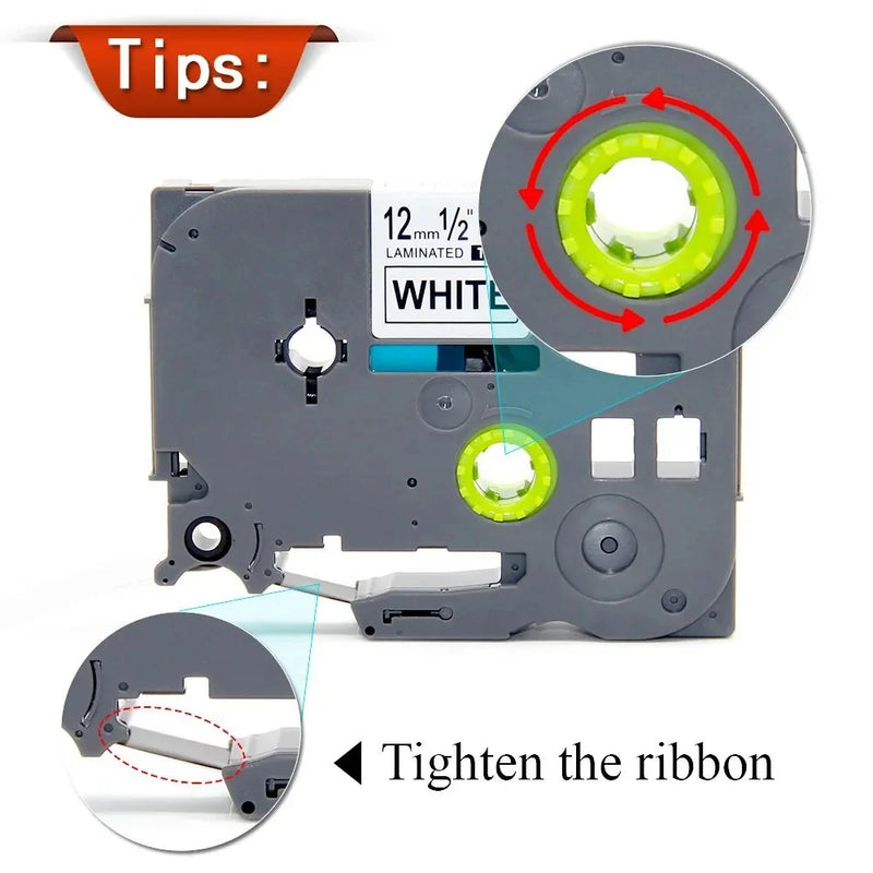 TZe-231 12mm Label Tape Compatible Brother TZe Tape TZe231 Tze131 Tze-631 Tze-531 for Brother Marker PTD450 PT-H110 Label Maker