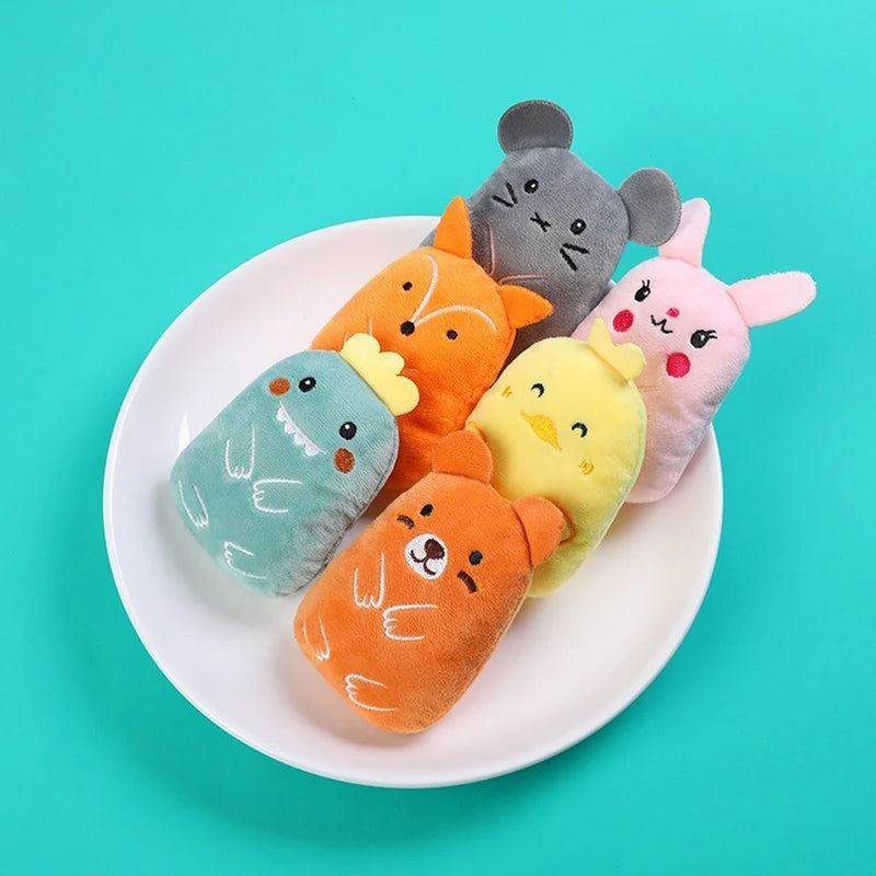 Cat toys pet plush toys self-excited toys to relieve tooth grinding cartoon animal bite-resistant plush toy supplies