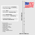 VEVOR 16/20/25/30ft Flag Pole for Outside House In Ground Thick Aluminum Flagpole Kit with 3x5American Flag for Yard Residential