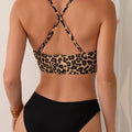 Criss Cross Back Leopard Bikini Women Swimwear Female | SAMAG