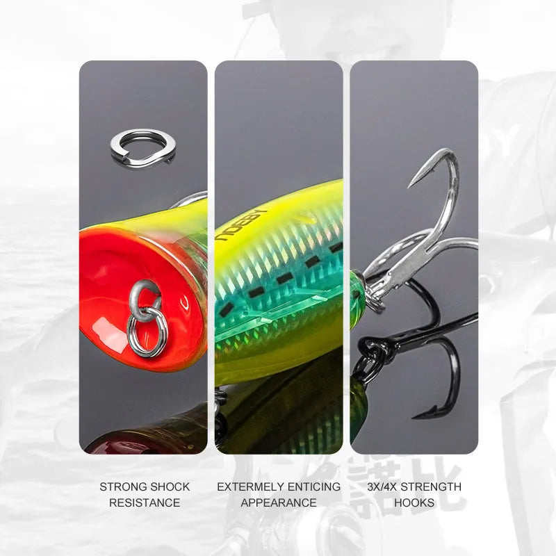 Noeby-Big Game Popper Fishing Lures, Artificial Hard Bait | SAMAG