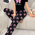 Women's new style bow print short-sleeved trousers | SAMAG