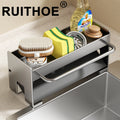 Kitchen Sponge Holder Stainless Steel Sink Drain Rack Soap Drainer Towel Shelf Organizer bathroom Storage - View 2 | SAMAG