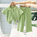 Summer Girls Sweet Sets Baby T - Shirt Stripes Suit Kids - View 9 | SAMAG