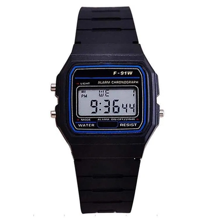 Fashion Luxury Brand Ladies Watch Harajuku Silicone Sports WR F-91W LED Electronic Multifunction Digital Watches For Women Gift