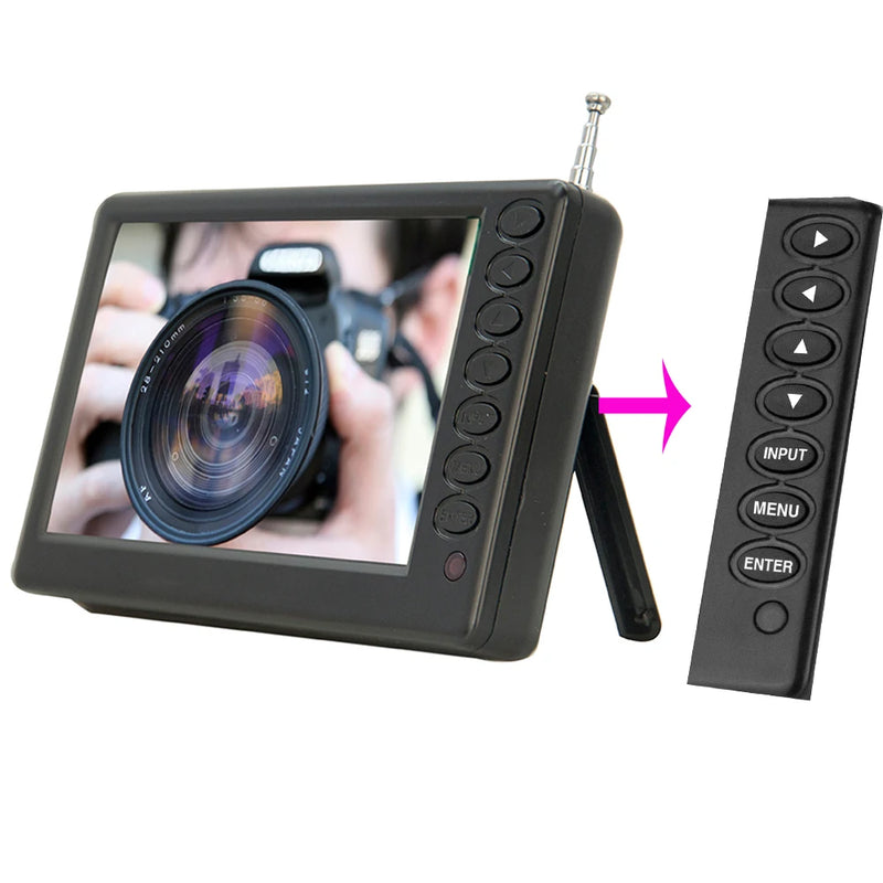 LEADSTAR Rechargeable D5 5 Inch 800*480 Portable Mini TV With DVB-T2 ATSC ISDBT FM ATV USB Battery Pocket TV Watch Any Where