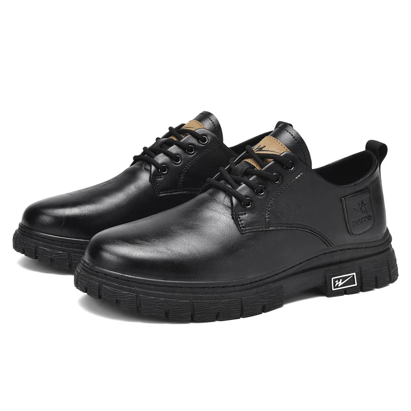 British Style Men's Dress Shoes 2026 April May Vintage Fashion Business Commute Casual Formal Leather Shoes for M