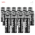 1.5V AA 3400mAh USB Type-C Rechargeable Lithium Battery for Hunting Camera Remote Control Mouse Smart Door Lock Microphone
