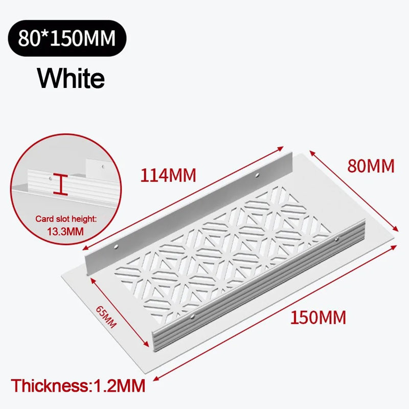Aluminum Alloy Vents Cover Rectangle Louver Ventilator Grille Cover Breathable Mesh 50/80mm Wide Air Vent Decor
