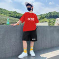 Kids Tshirt Summer 3-12 Years Letter Fashion T-shirt Boys Girls Toddler Short-sleeved+Shorts Casual Cool Sports Set clothing