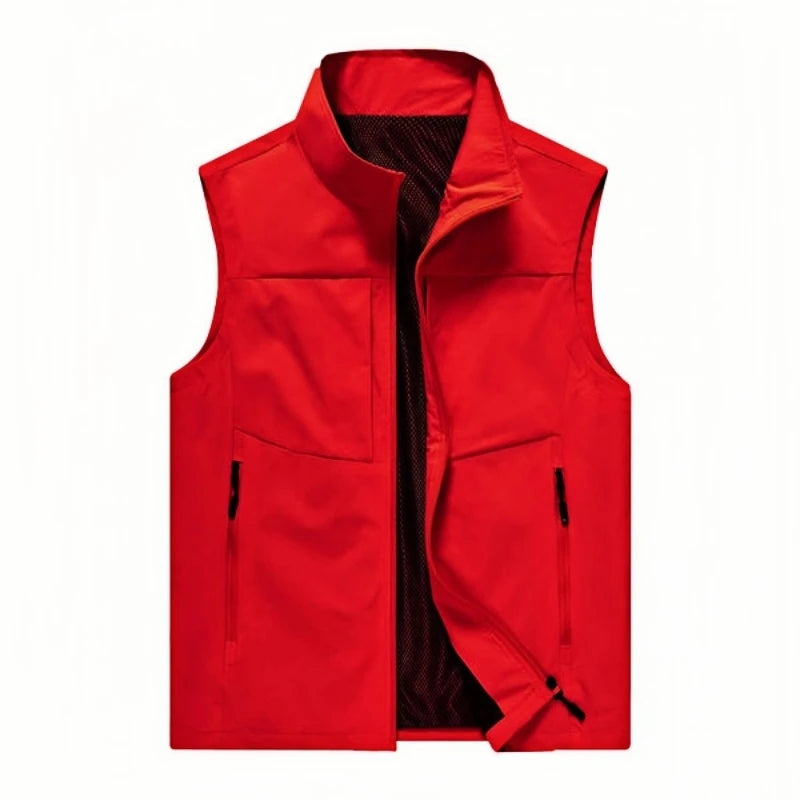 2025 Summer Men Outdoor Waterproof Quick Drying Cargo 5XL Vests Male Thin Mesh Breathable Waistcoats Climbing Sleeveless Jackets