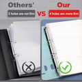 A4 File Folders Display Book 4 Hole Binder Folders Morandi Color Waterproof Document Ring Binder Folder Office School Supplies