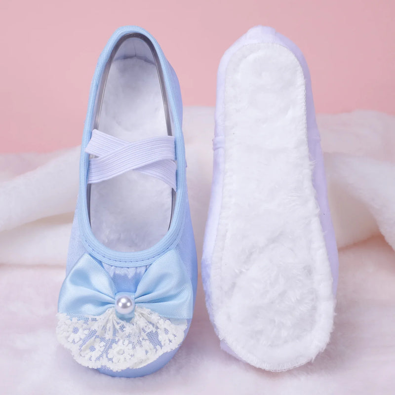 Ballet Shoes for Dancing Child Girl Adult Dance Shoes for Girls Ballet Accessories Modern Dance Girl Ballet Shoes Bow Colorful
