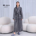 Warm Coral Fleece Kimono Bathrobe Gown Winter Thickened | SAMAG
