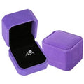 Huitan Velvet Box for Rings/Earrings/Necklaces/Bracelets Simple Classic Engagement Wedding Packaging - Visuel 13 | SAMAG