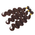 Dark Brown Bundles Color #4 Body Wave Human Hair Bundles Chocolate Brown Double Weft Brazilian Human Hair Sew-In Weave Extension