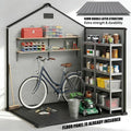 6x4.4 FT Outdoor Storage Shed with Floor, Durable 16mm | SAMAG