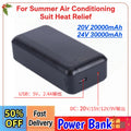 20V 24V 20000mAh 30000mAh Power Bank Portable USB Charger External Battery Pack for Summer Air Conditioning Suit Heat Relief