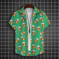 Hawaiian Shirt For Men 3d Beer Printed Short Sleeve Party | SAMAG