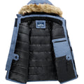 -30 Degree Winter Down Jacket Men Down Cotton Parkas Coat Mid-length Large Fur Collar Male Thicken Coat Snow Overcoat Parka