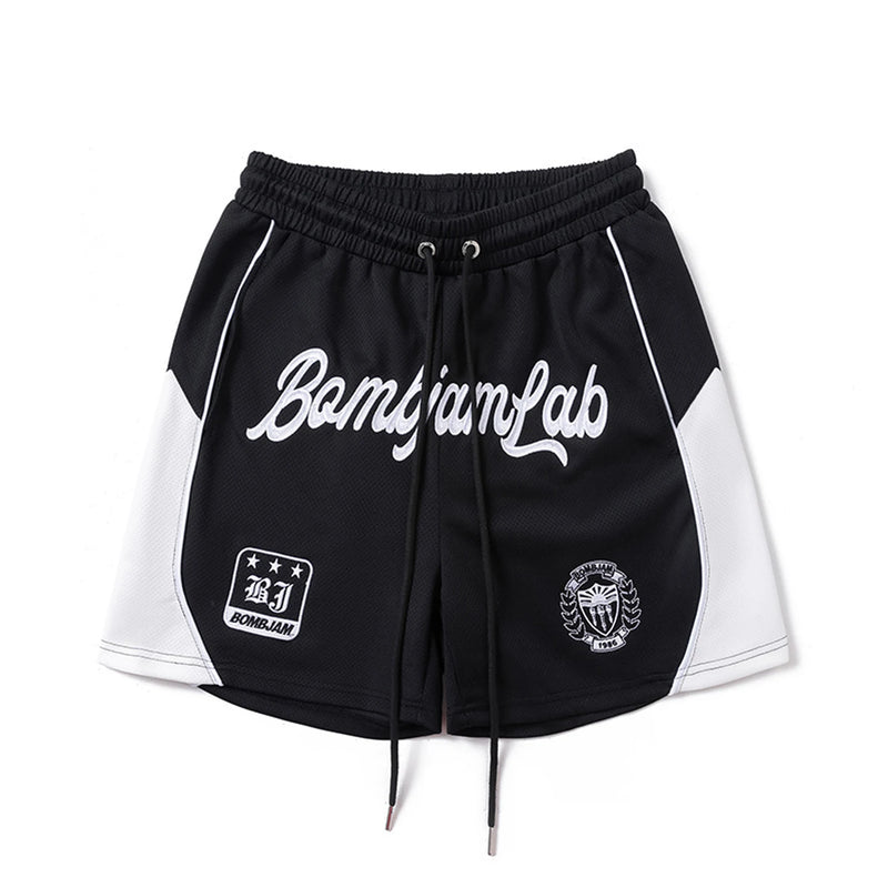 HTTAOSUP Heavyweight High Density Net Eye Basketball Shorts Men's Outdoor Wear American Style Training Fitness Casual Pants