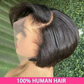 Side Part Wig Human Hair 13x1 Lace Frontal Wigs Pixie Cut Short Bob Human Hair Wigs For Women 13x4 Lace Front Human Hair Wig