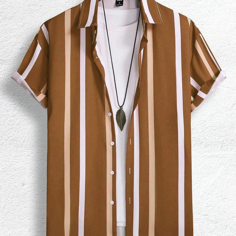 Men Women Shirts Colorful Striped Pattern Print Design | SAMAG