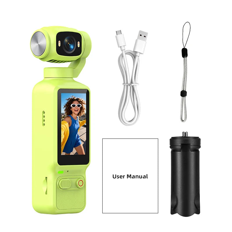 Ourlife 4K Action Camera 180° Rotatable For YouTube Vlog Video Recording Record Life Handheld 1.97 Inch Screen Sports Camera