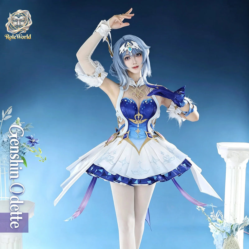 New Arrival Genshin Impact Snezhnaya Odette Cos Women Winter Outfit Halloween Carnival Comic Con Advance Payment Pre-sale