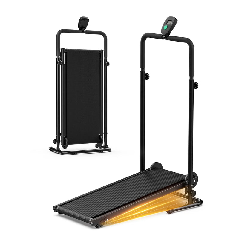 Akluer Non-Motorized Foldable Workout Treadmill - Dual | SAMAG
