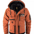 New men's thick padded jacket outdoor warm padded jacket winter men's large size hooded jacket waterproof