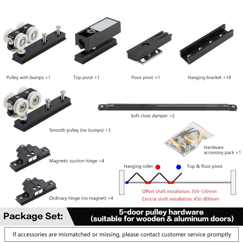 Bottomless Linked 3 - Fold Folding Door Hardware Kit - View 15 | SAMAG