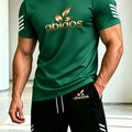 Men's summer fitness running sports set, casual outdoor basketball comfortable two - piece fashionable loose - View 6 | SAMAG