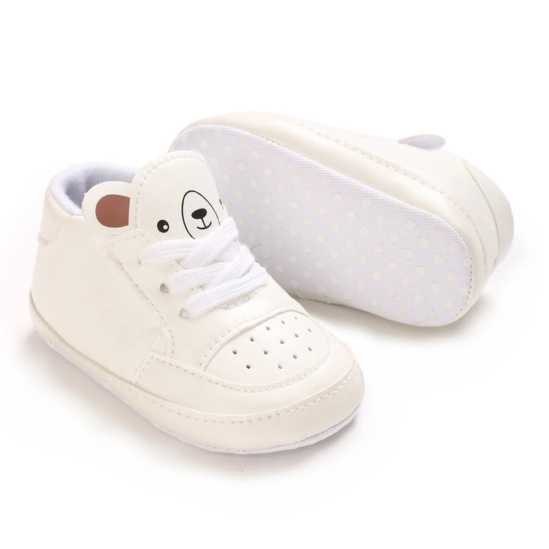 VALEN SINA New Baby Shoes White Christening Baptismal Moccasins Infant Boys Girls Slip-On Peas Shoes Walking Shoes