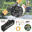 Carbon Fiber Fly Fishing Rod Reel Combo Kit 240cm 270cm Portable Full Set With Simulation Fly Lures Braided Line Storage Bag 8