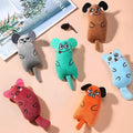 Cartoon cat and dog toy Bite resistant puppy plush doll Cat grinding teeth cleaning interactive toy