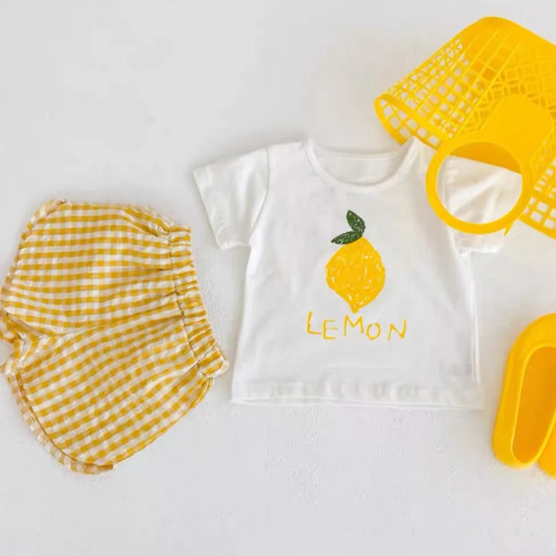 Fashion Baby Girl's Short Sleeve Suit Fruit Print Sets | SAMAG