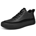 British Style Men Casual Leather Thick Bottom Shoes Outdoor Walking Shoes Antiskid New Lightweight Designer Office Driving Shoes