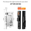 2026 Tuya Wifi Palm Face Recognition Smart Lock Video Monitoring Intercom Smart Door Lock Compatible with Israeli Mortise