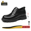 Invisible Comfortable Heightened Shoes for Men 3/6/8CM Thick Platform Genuine Leather Man Dress Shoes Casual Elevator Derby Shoe