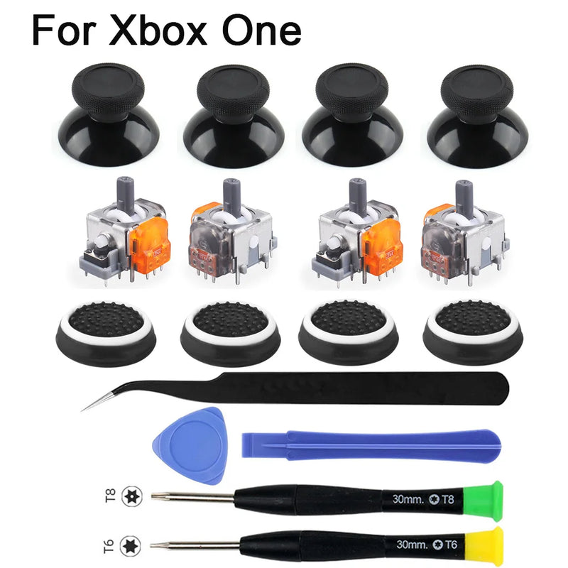 TMR Electromagnetic Joysticks Replacement for PS5 Xbox One Controller Anti-Drift Sticks with Thumbstick Accessories Repair Tool