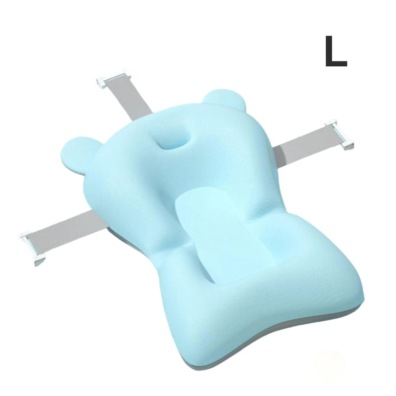 Baby Bath Seat Support Mat  Infant Anti-Slip Soft Comfort Body Cushion Foldable Baby Bath Tub Pad Chair Newborn Bathtub Pillow