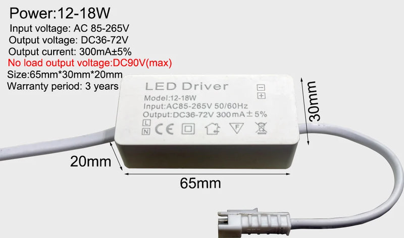 LED Driver 300mA 1W 3W 5W 7W 12W 18W 20W 25W 36W For LEDs Power Supply Unit AC85-265V Lighting Transformers For LED Power Lights