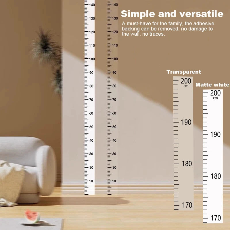 Height Measurement Wall Sticker 0-2m Removable Without Damaging Walls Leaving Adhesive Accurate Height Ruler
