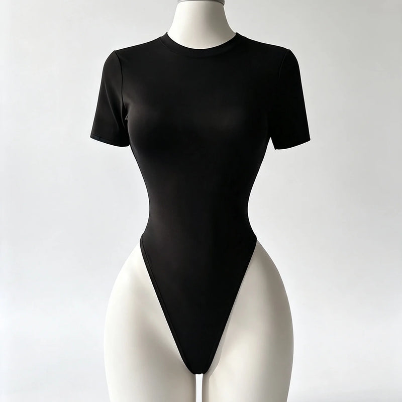 Women's High - Quality Backless Bodysuit Basic Solid Color - View 2 | SAMAG